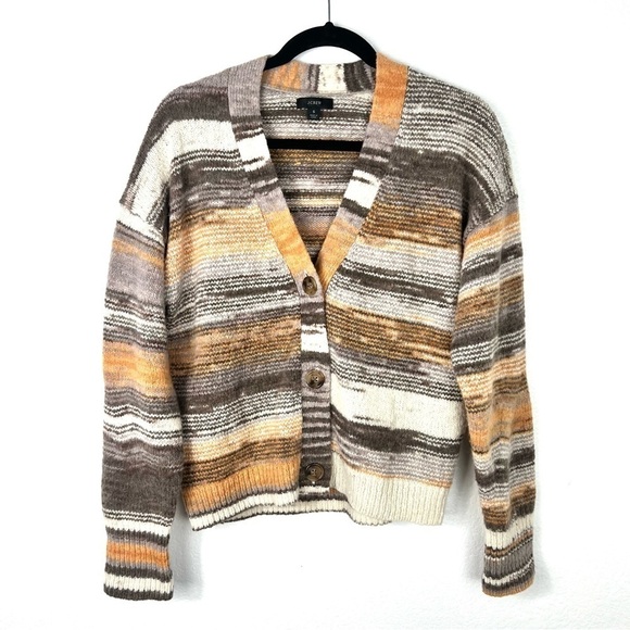 J. CREW Space-Dyed Ribbed V-Neck Cardigan
Sweater Tan Orange size S - Picture 2 of 8